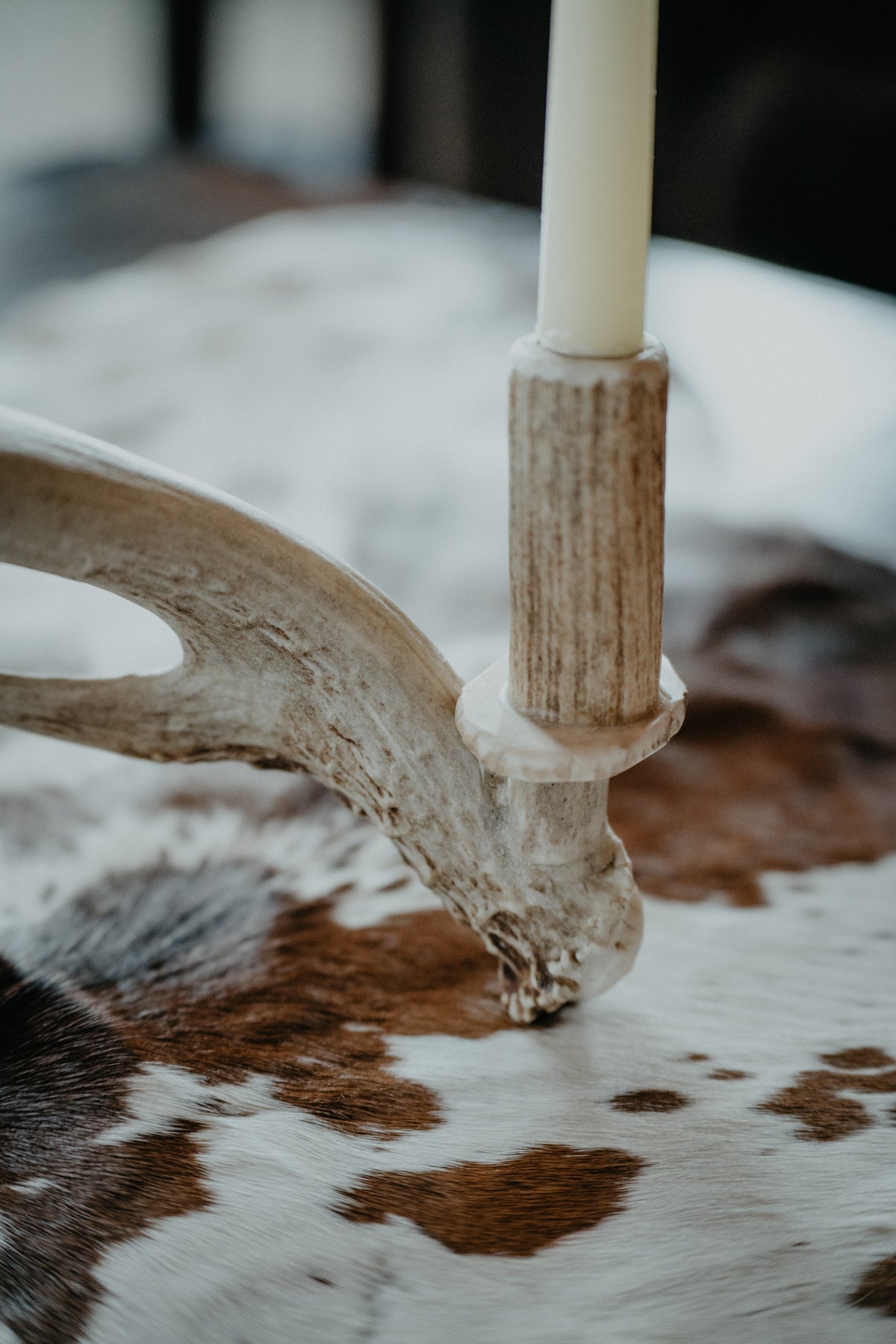 Authentic Mule Deer Antler Candelabra
