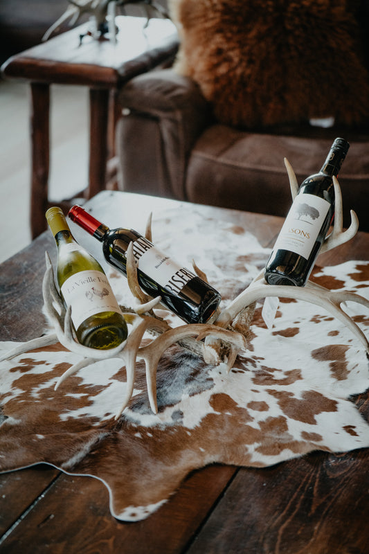 Authentic Deer 3 Bottle Antler Wine Rack