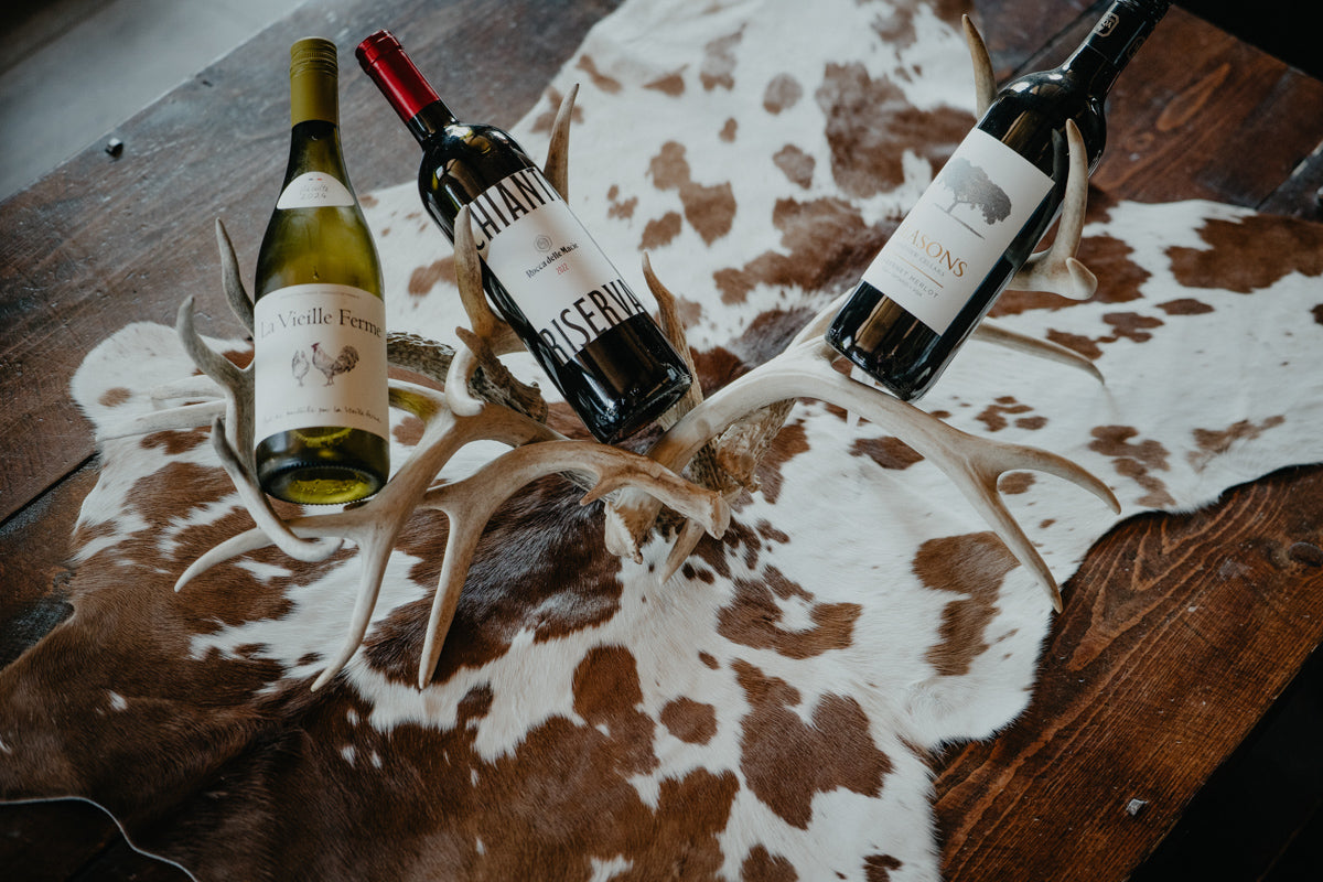 Authentic Deer 3 Bottle Antler Wine Rack