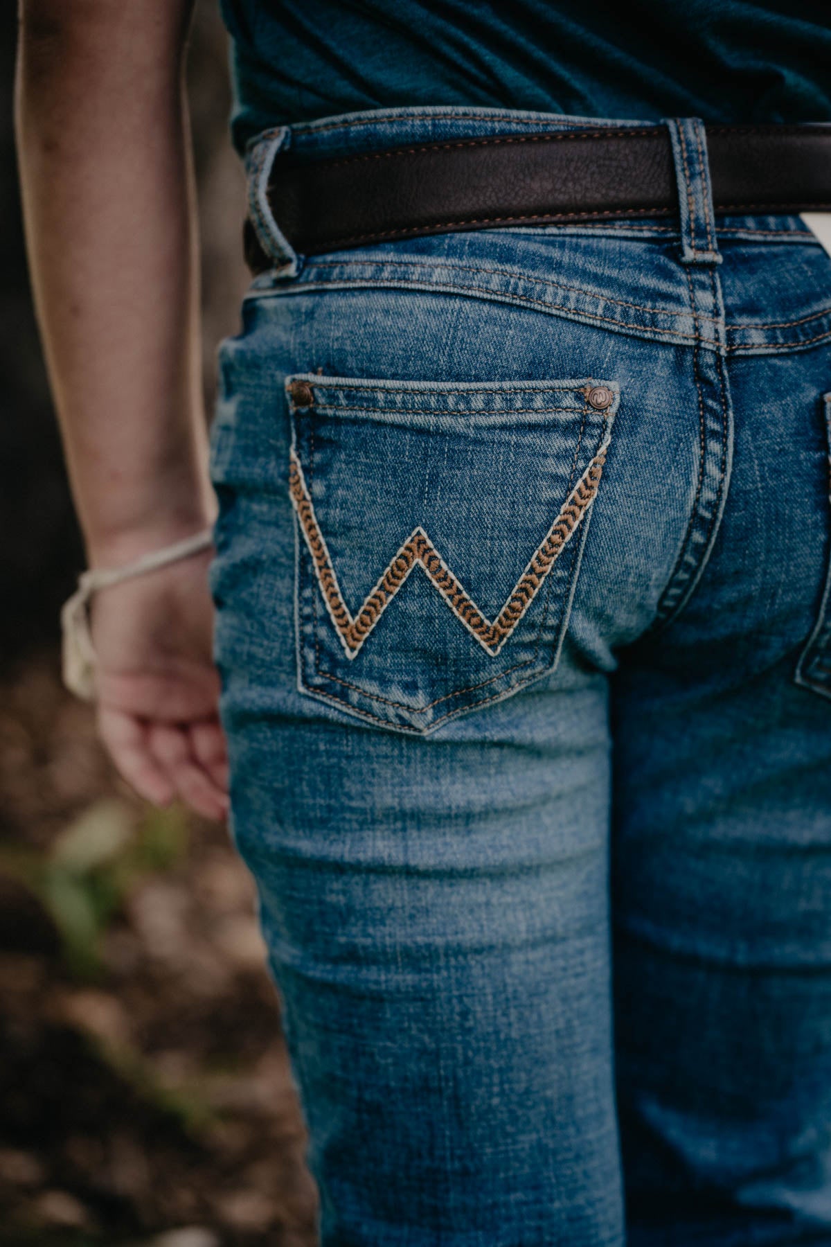 'Bethany' Girls Retro Flare Wrangler Jeans (Sizes 4-14 Slim/ Regular)