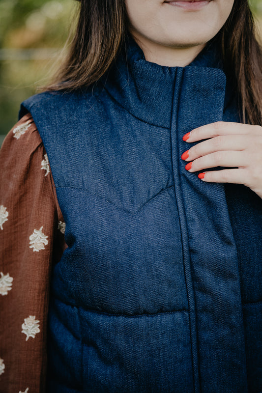 'Taelyn' Western Rinse Denim Vest by Ariat (XS-XXL)