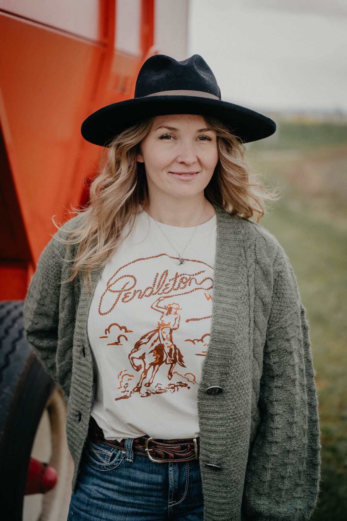 'Rodeo Cowgirl' Ivory Pendleton Graphic T