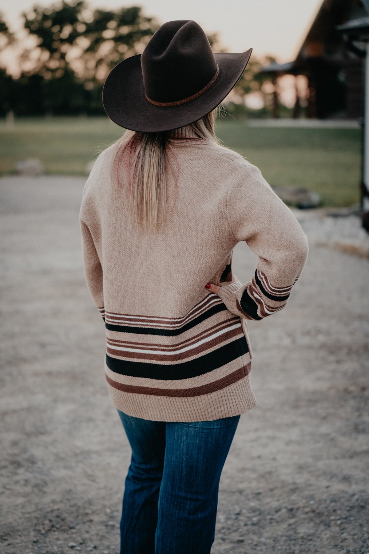'Winnie' Women's Horse Tan Cardigan (S-XXL)