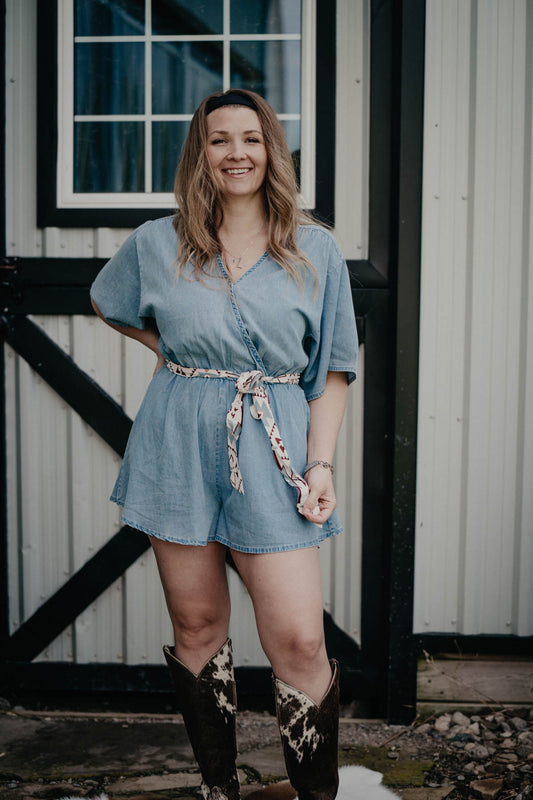 'Aurora' Hooey Denim Romper (S-XXL)