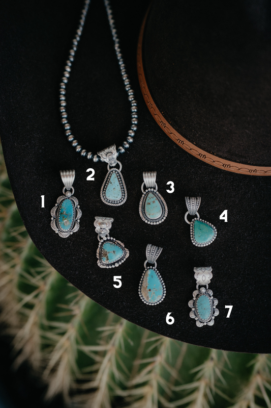 Everyday Wear Turquoise & Sterling Silver Pendants