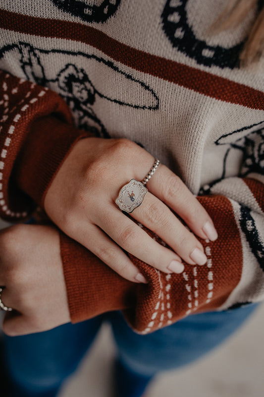 'Bronc' Adjustable Mini Buckle Rings (Gold/ Silver)