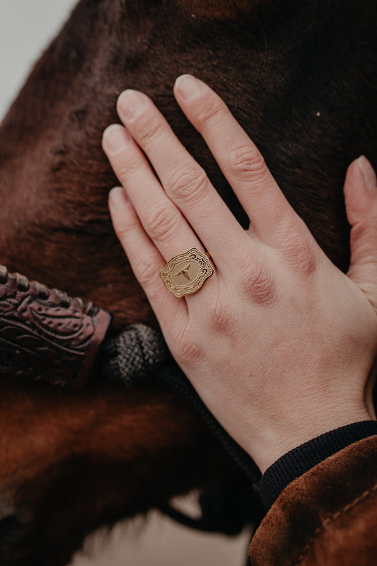 'Longhorn' Adjustable Mini Buckle Rings (Gold/ Silver)