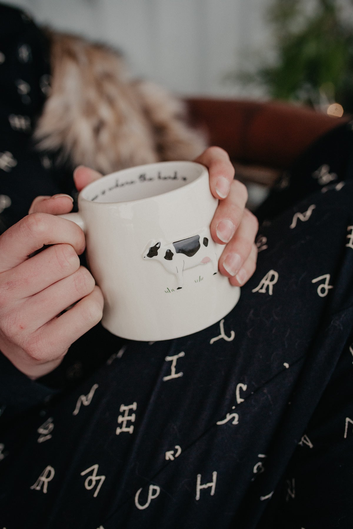 Cow 'Home is Where the Herd Is' Stoneware Mug