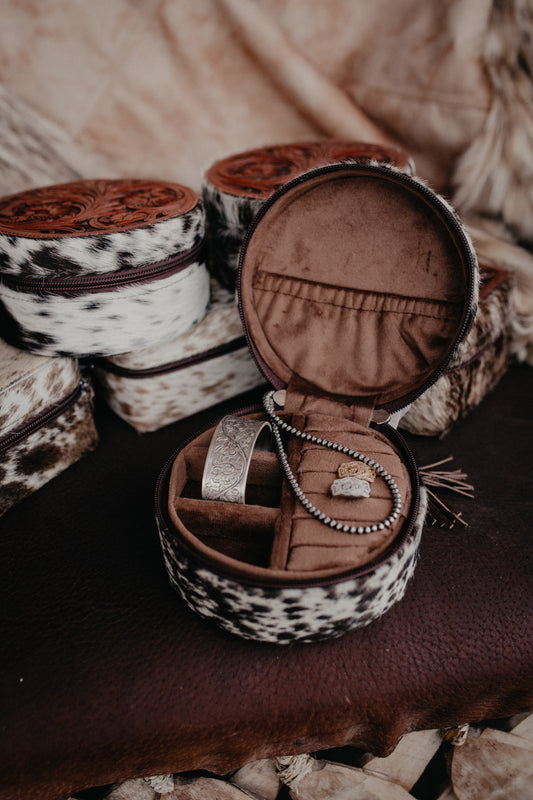 Tooled Leather / Cowhide Jewelry Boxes