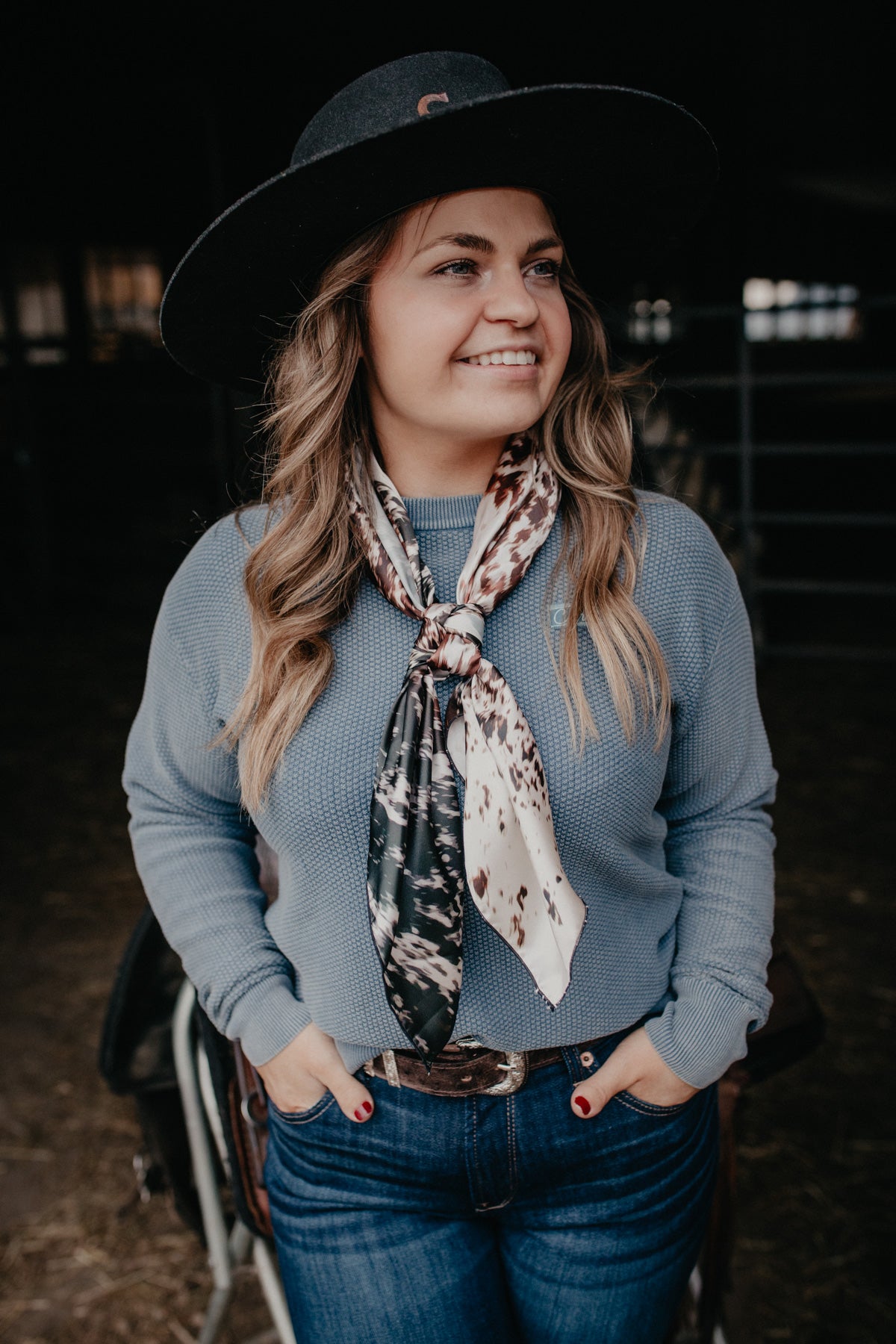 'Tallahassee' Womens Cornflower Blue Pullover by CINCH (S & XXL ONLY)