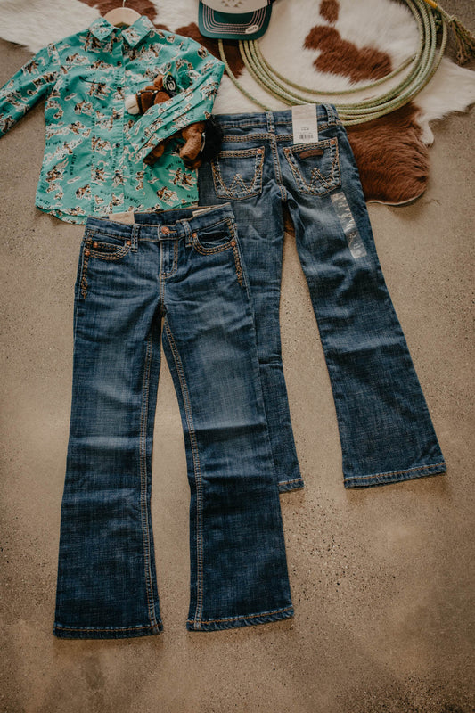 Denver Girls Retro Bootcut Wrangler Jeans (4 - 14 ; Slim & Regular)