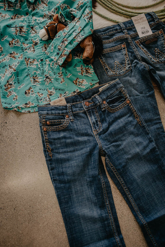 Denver Girls Retro Bootcut Wrangler Jeans (4 - 14 ; Slim & Regular)
