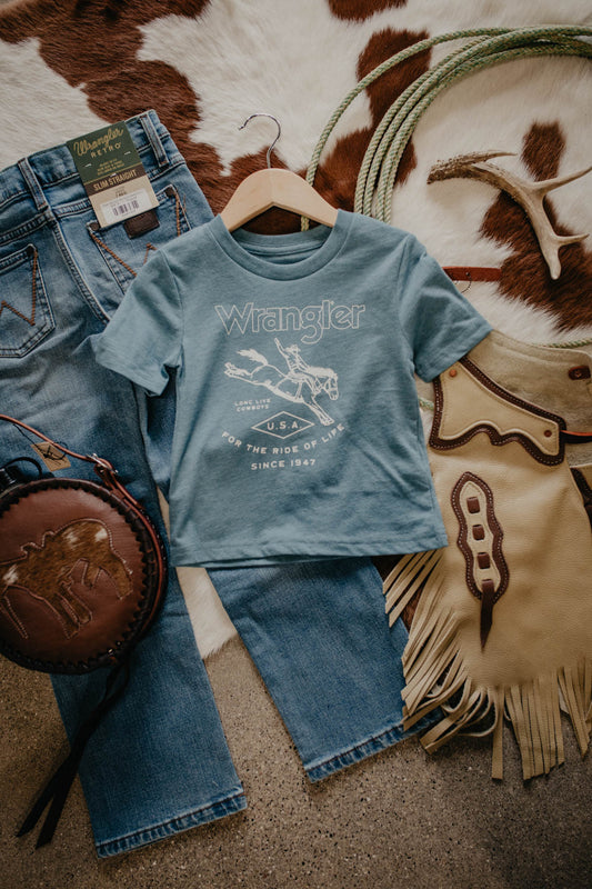 Boys Cowboy Ride Wrangler T-shirt (XXS-L)