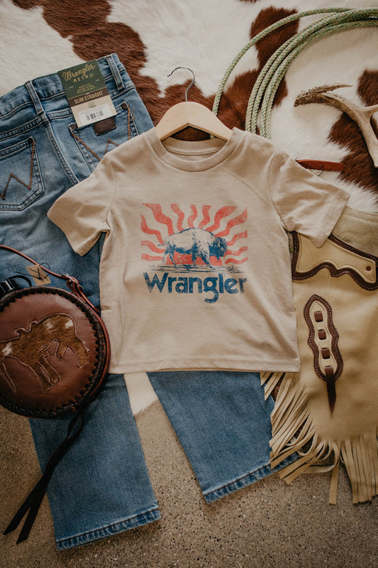 Wrangler Boys Bison Waves T-shirt (XXS-L)