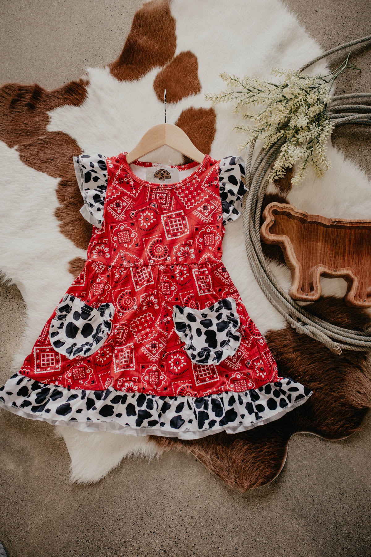 Red Bandana Infant Romper and Kids Dress (0-6M to 7/8yrs)