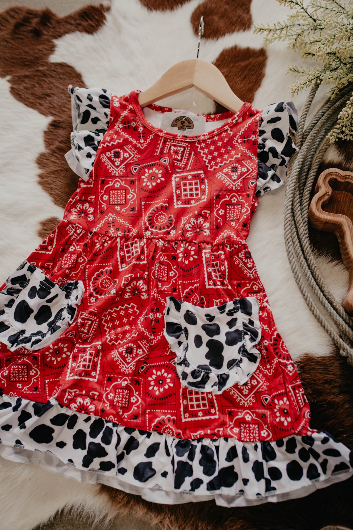 Red Bandana Infant Romper and Kids Dress (0-6M to 7/8yrs)