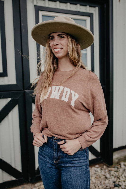 'HOWDY' Maple Heather Top (XS-XL)