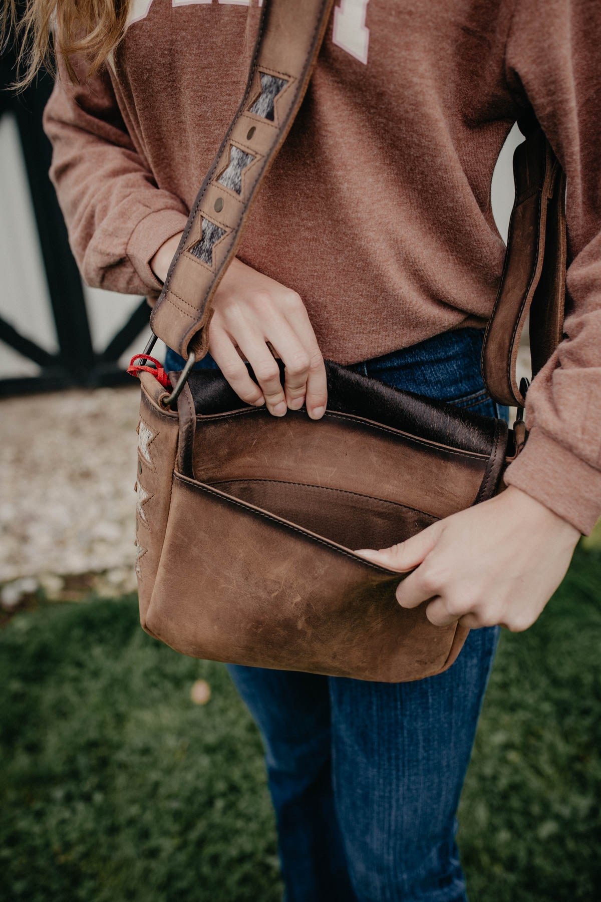 'Della' Roswell Cowhide Crossbody by STS Ranchwear