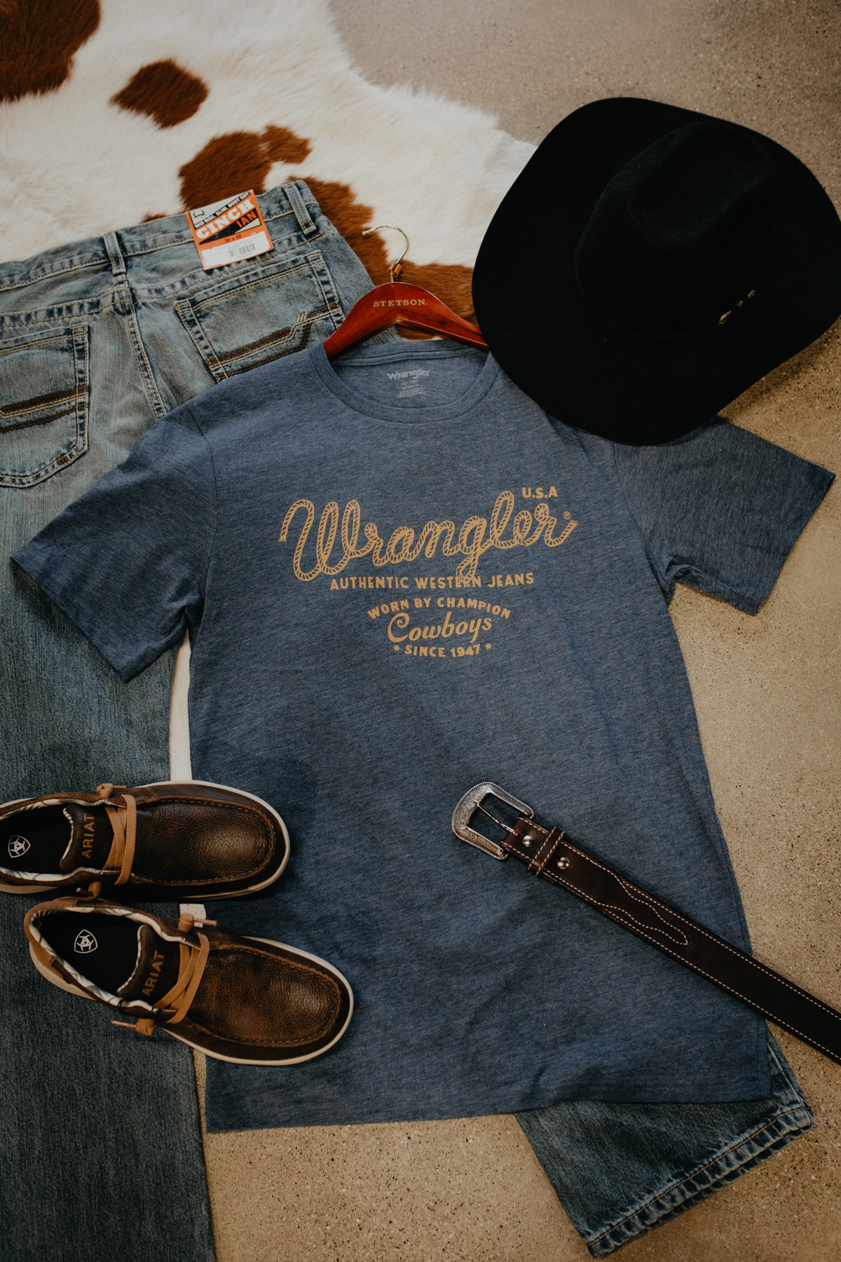 Men's 'Authentic Western Jeans' Wrangler T-Shirt (M ONLY)