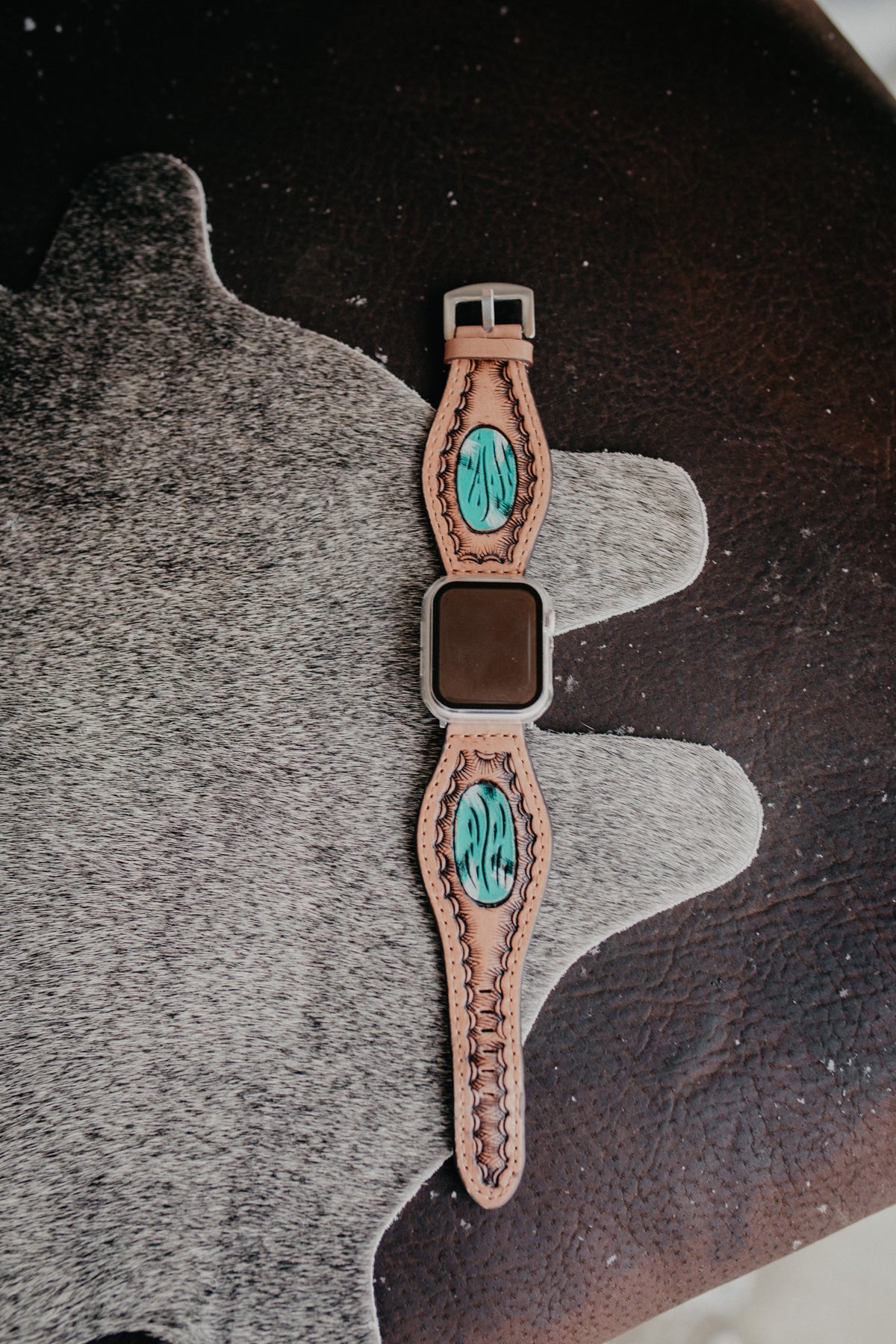 Tooled Leather Watch Band 42mm (2 Options)