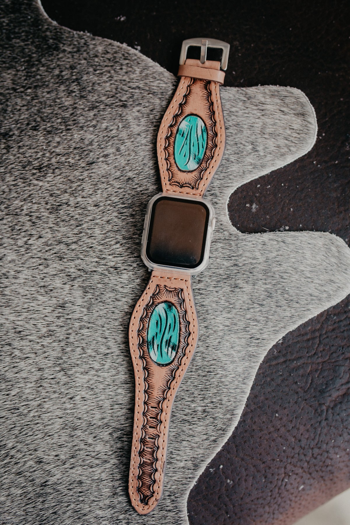 Tooled Leather Watch Band 42mm (2 Options)