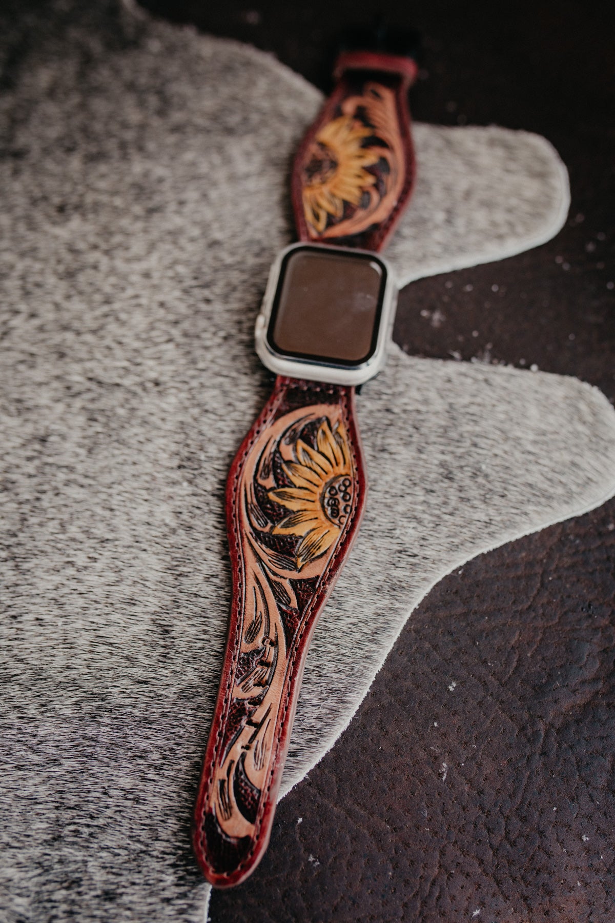 Tooled Leather Watch Band 42mm (2 Options)