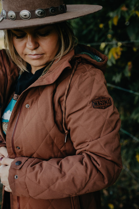 Women's CINCH Brown Quilted Barn Coat (XS-XXL)