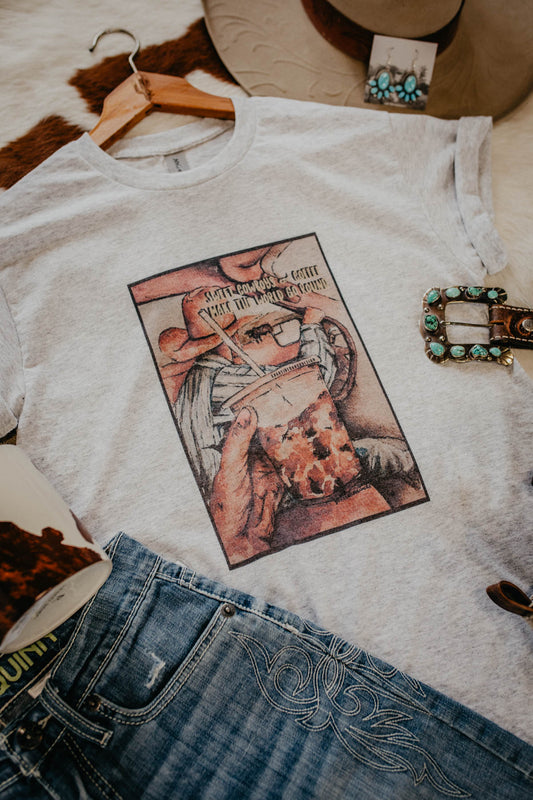 Sweet Cowboys & Coffee Make the World Go Round Graphic T (S - XXL)