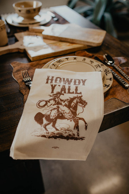 'Howdy Yall' Tea Towel