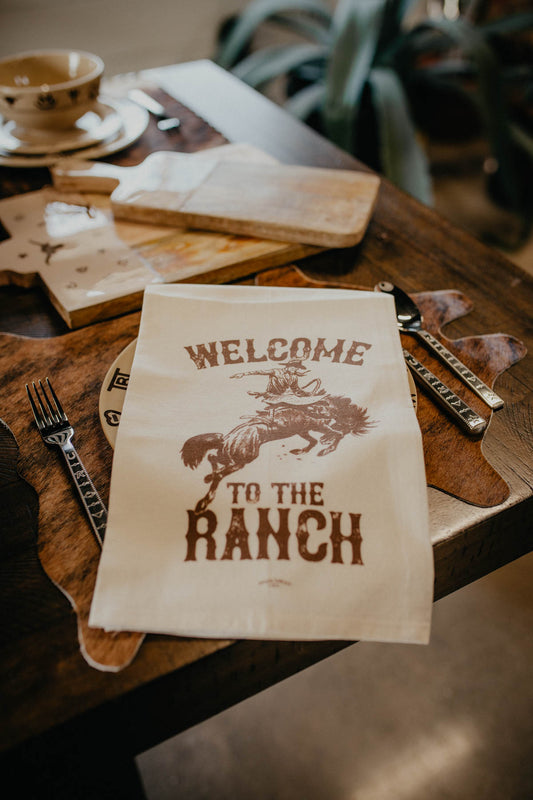 'Welcome to The Ranch' Tea Towel