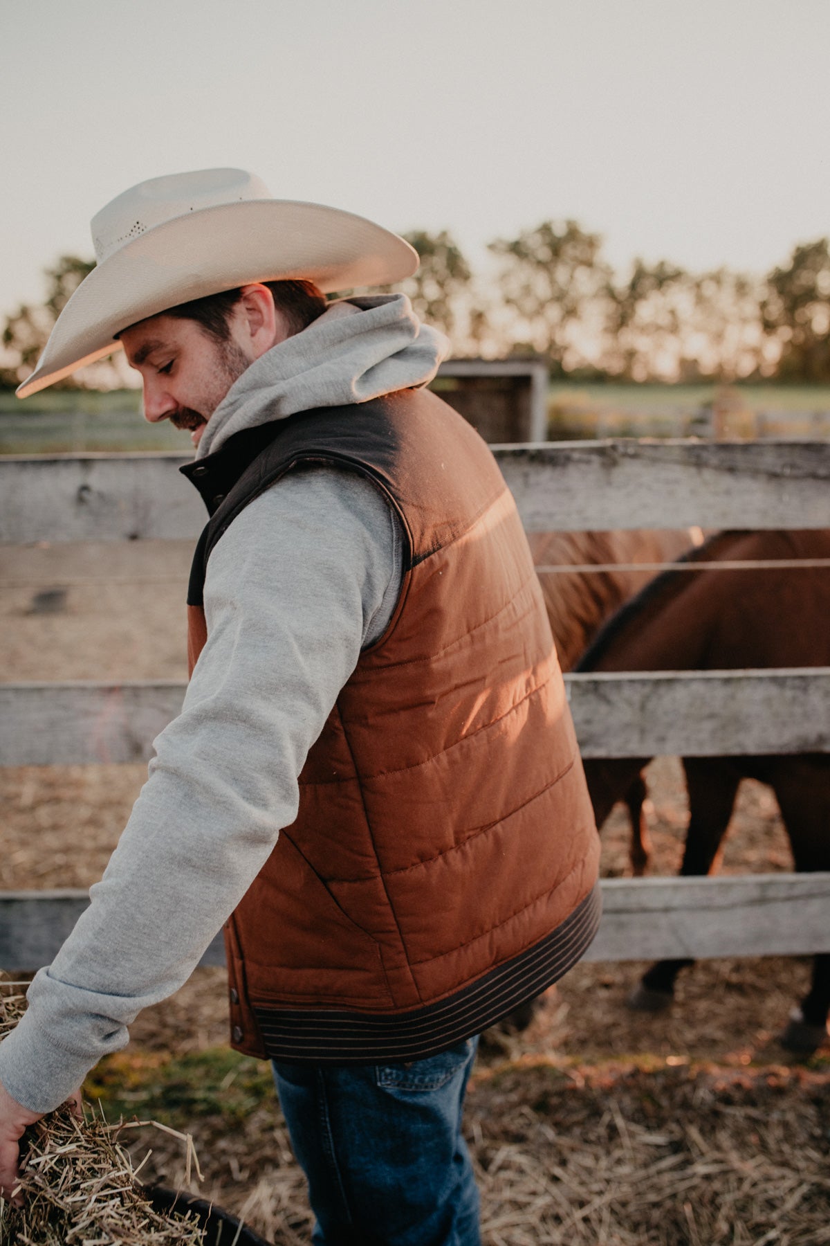 Men's CINCH Reversible Brown Vest (XS-XXL)