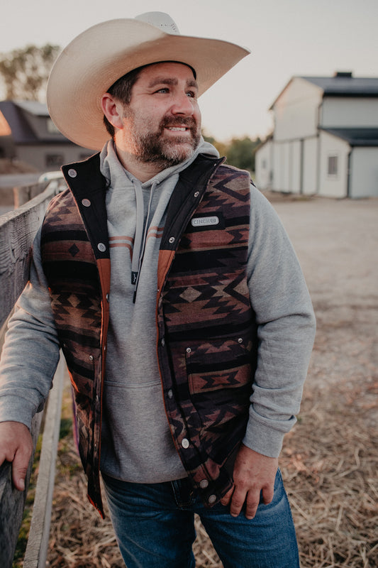 Men's CINCH Reversible Brown Vest (XS-XXL)