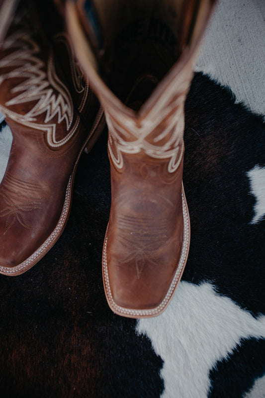 'Le Roy' Brown Men's Hyer Cowboy Boots (Size 8-13/ D & EE Widths)