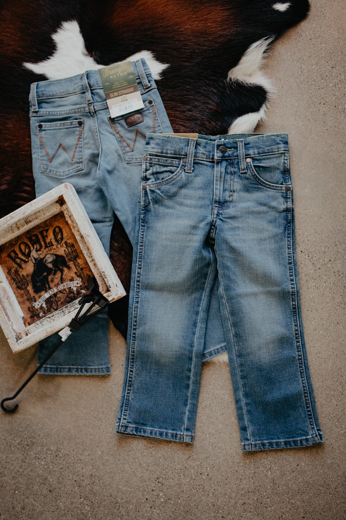 'Boone' Boy's Retro Slim Straight Wrangler Jeans (Slim & Reg. Fit)