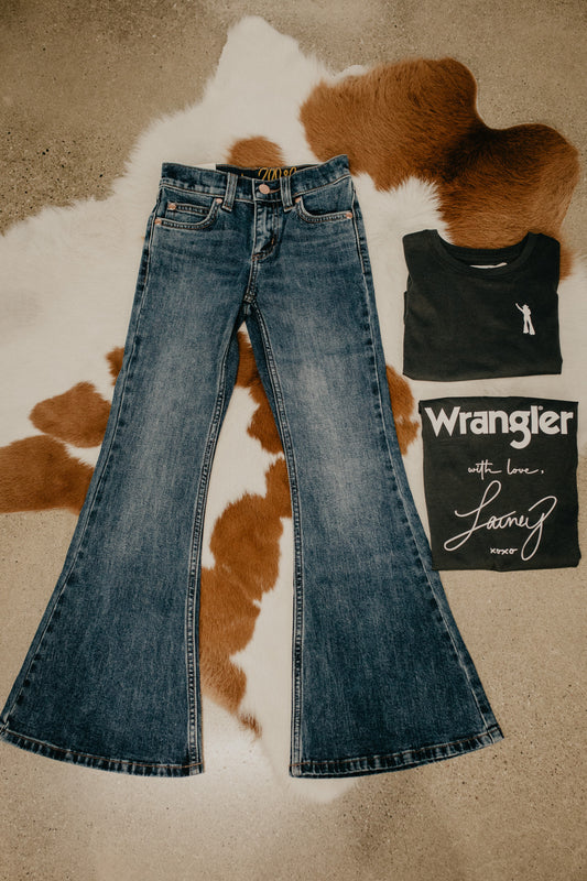 'Atta Girl' Wrangler x Lainey Girls Flare Jeans (8-16)