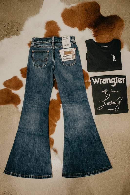 'Atta Girl' Wrangler x Lainey Girls Flare Jeans (8-16)