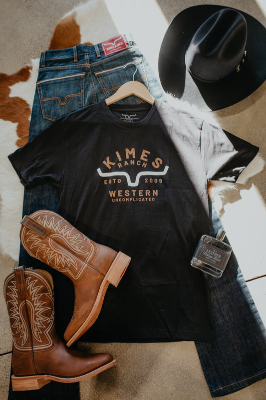 'Easy Does It' Black T-Shirt by Kimes Ranch (S-XXL)