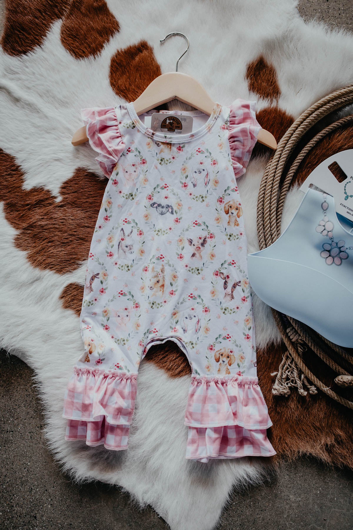 Baby Farm Animal Infant Romper (0-6M to 12-18M)