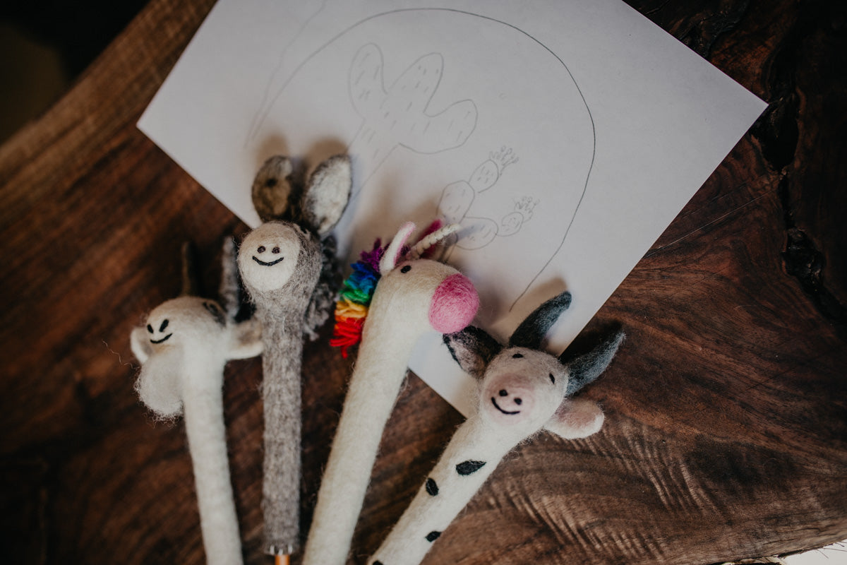Felted Pencil Toppers (4 Options)
