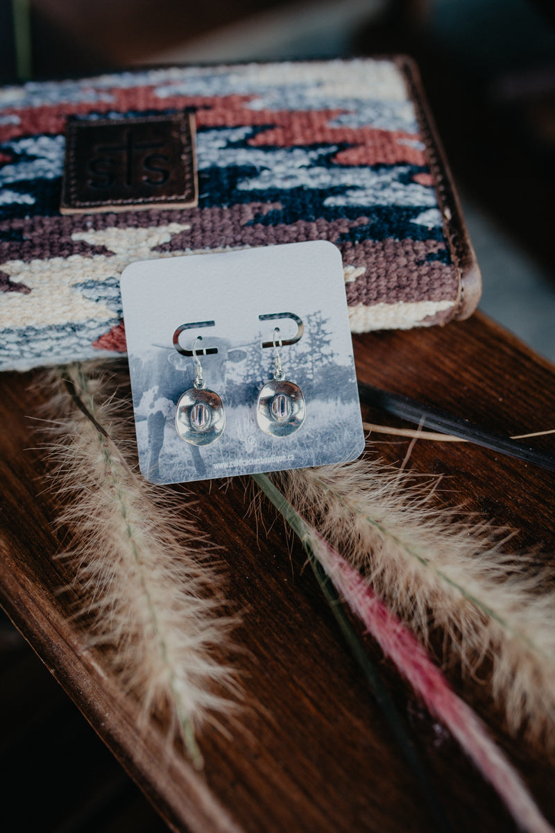 Sterling Silver Cowboy Hat Dangle Earrings