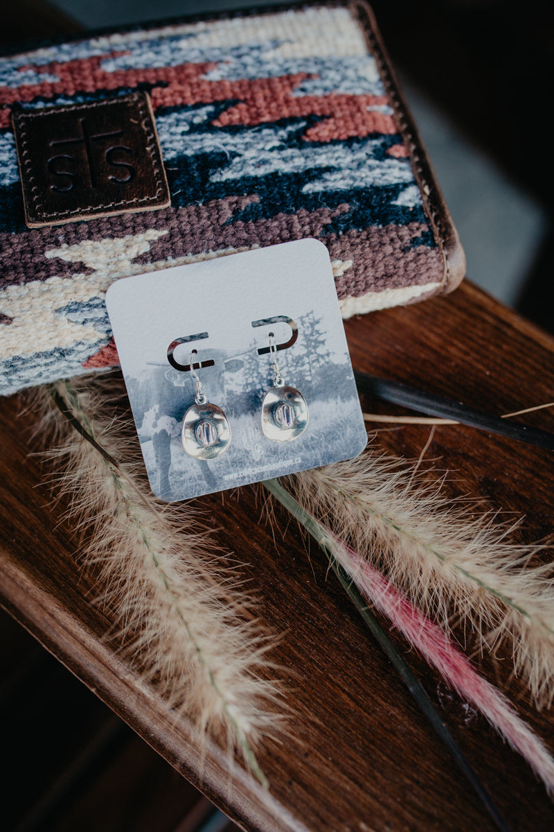 Sterling Silver Cowboy Hat Dangle Earrings