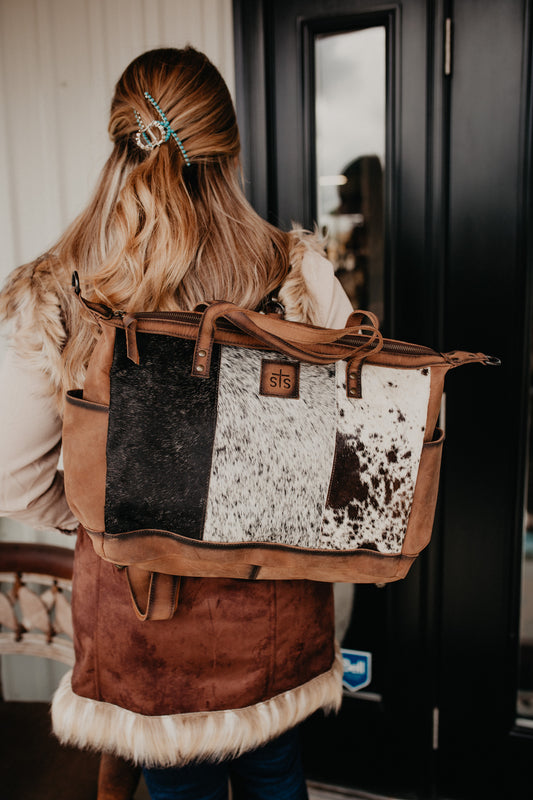 'Amelia' Cowhide Multipurpose Backpack / Diaper Bag by STS Ranchwear