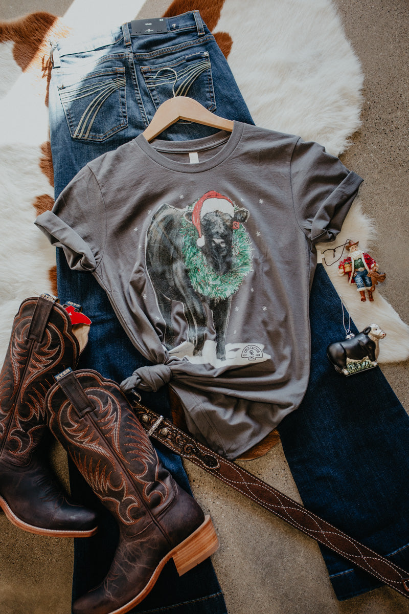 'Christmas Angus' Asphalt by XOXO Art & Co (XS-XXL)