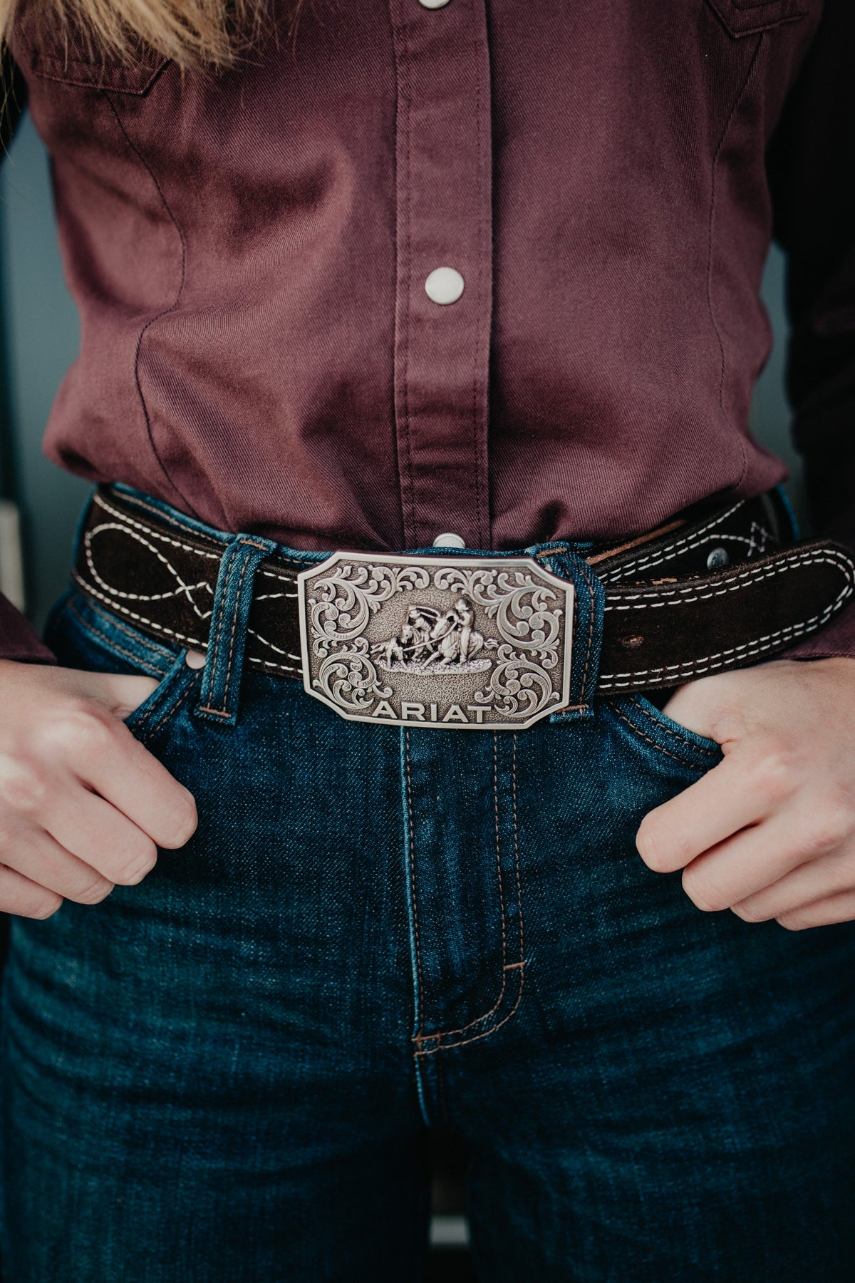 Ariat Team Roper Belt Buckle