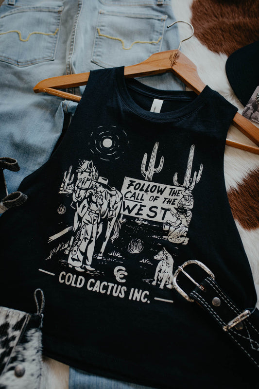 'Follow the Call (Of the West)' Cropped Tank (S-XXL)