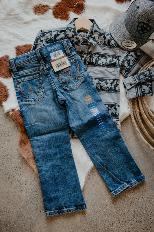 'Franklin' Boy's Retro Slim Bootcut Wrangler Jeans (Slim & Reg. Fit)