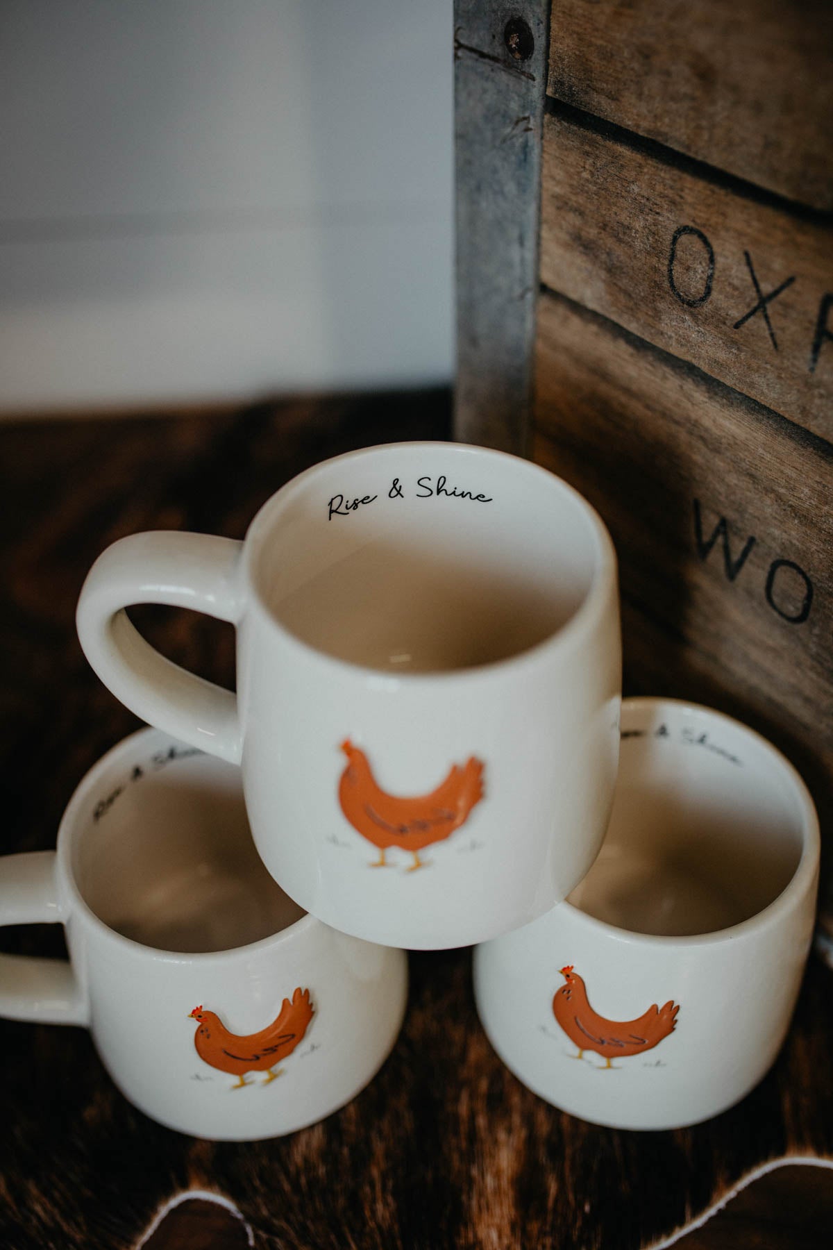 Chicken "Rise & Shine" Ceramic Mug