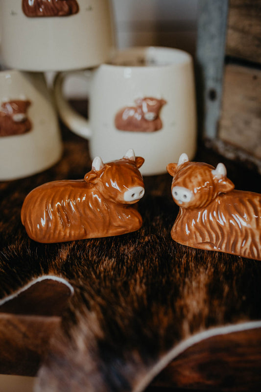 Highland Ceramic Salt & Pepper Shaker Set