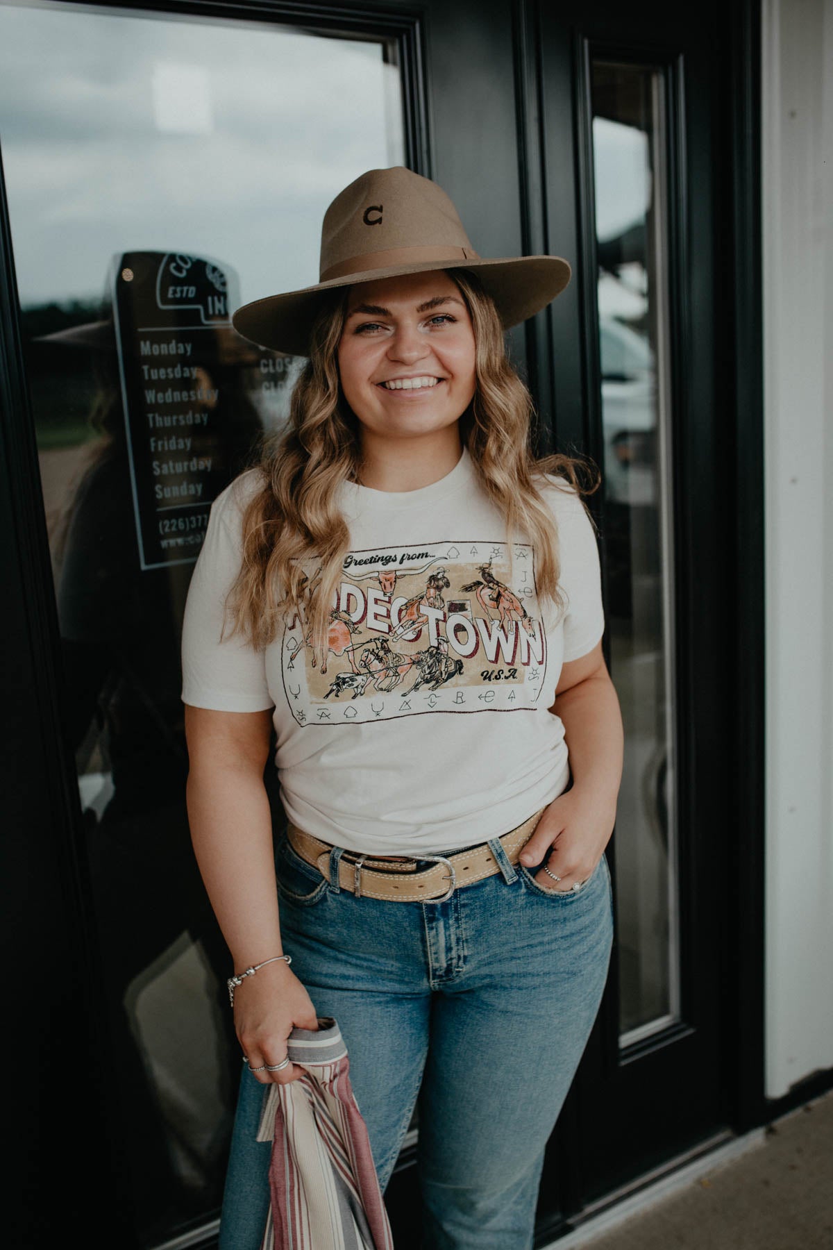 'Greetings From Rodeo Town' Women's Graphic T (S-XXL)