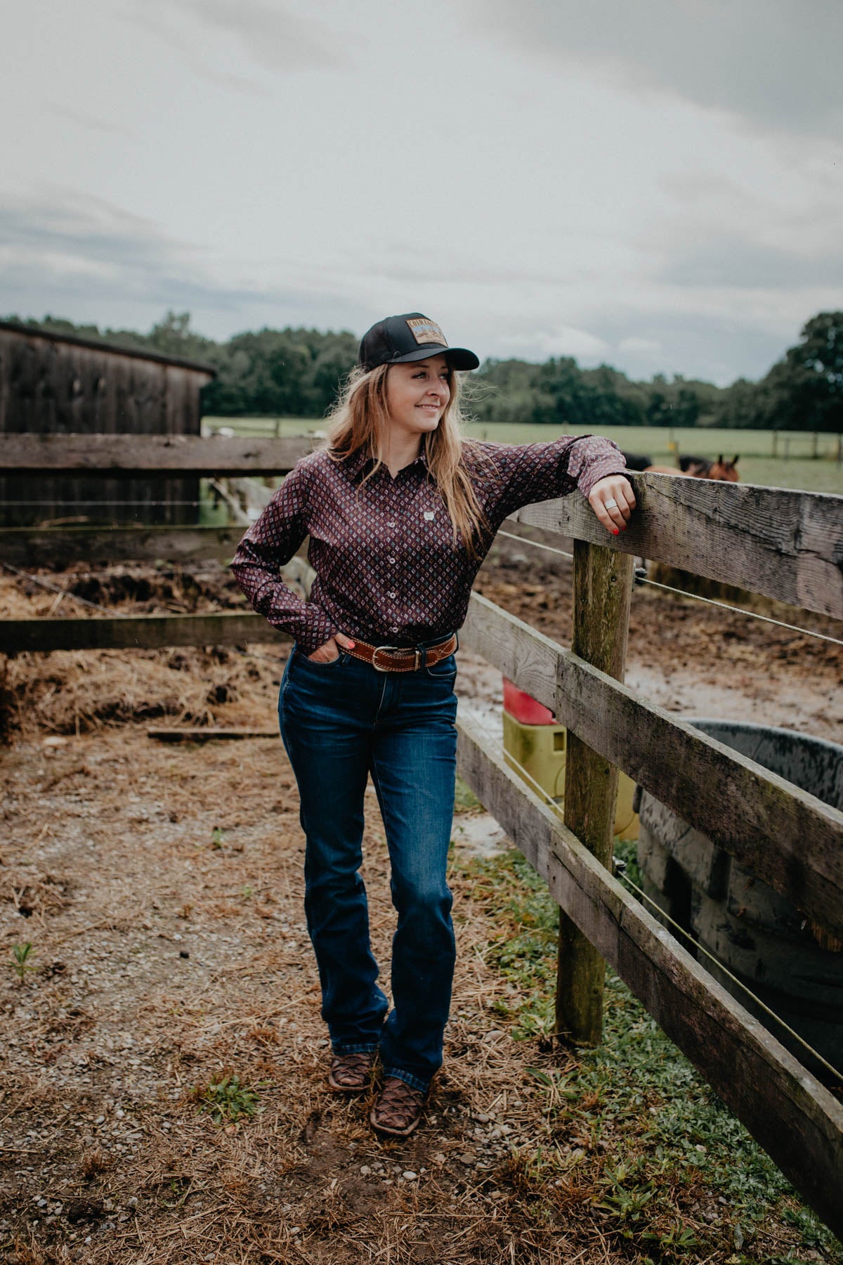 ‘Hannah’ Women's CINCH Purple Arenaflex  Button Up (XS-XXL)